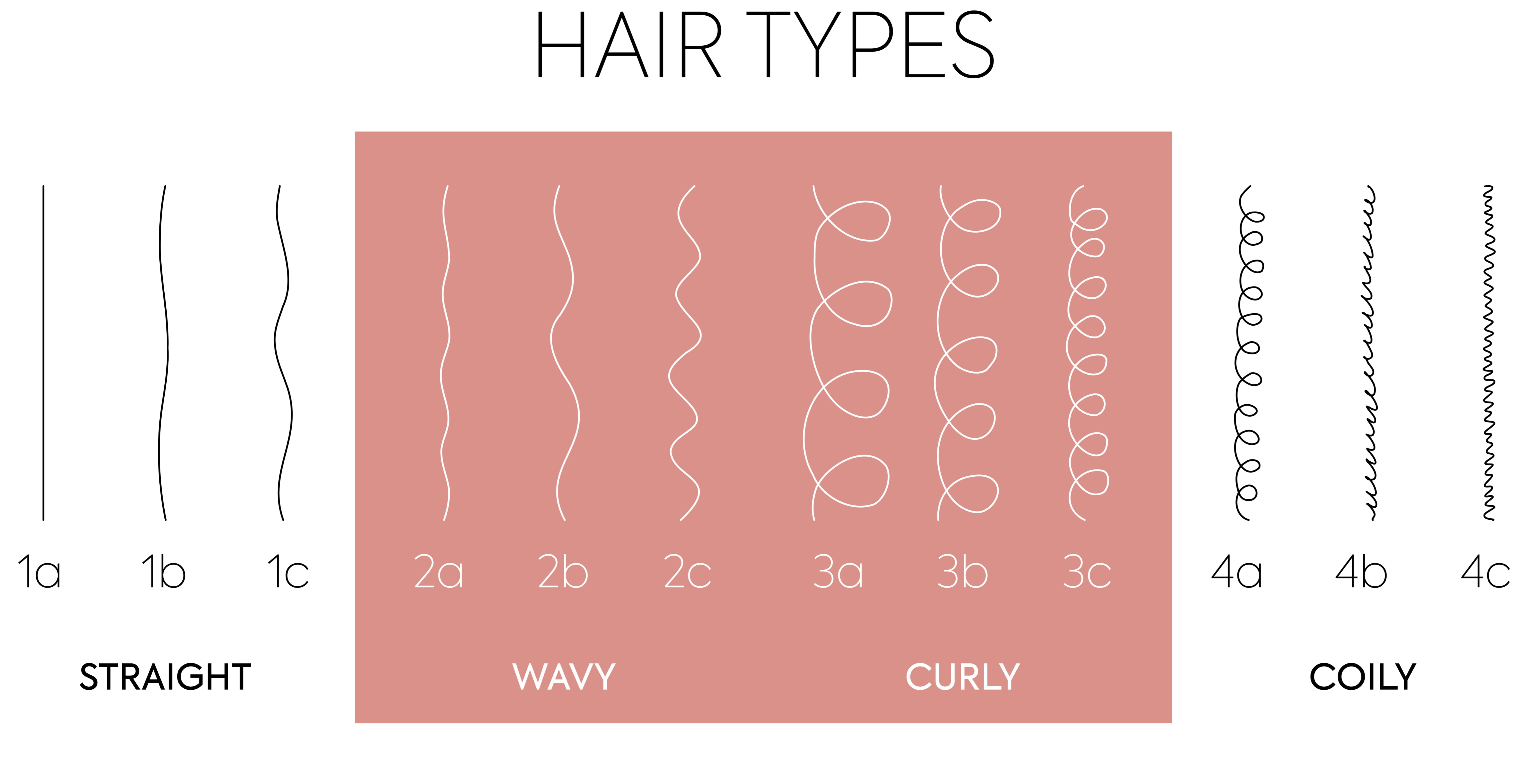 tabla tipos de cabello